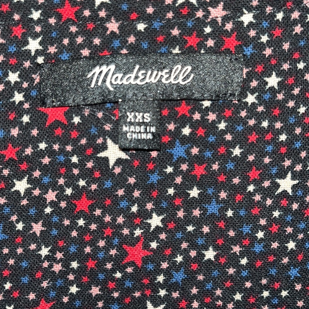Madewell Ruffled Printed Blouse Top - Picture 10 of 10